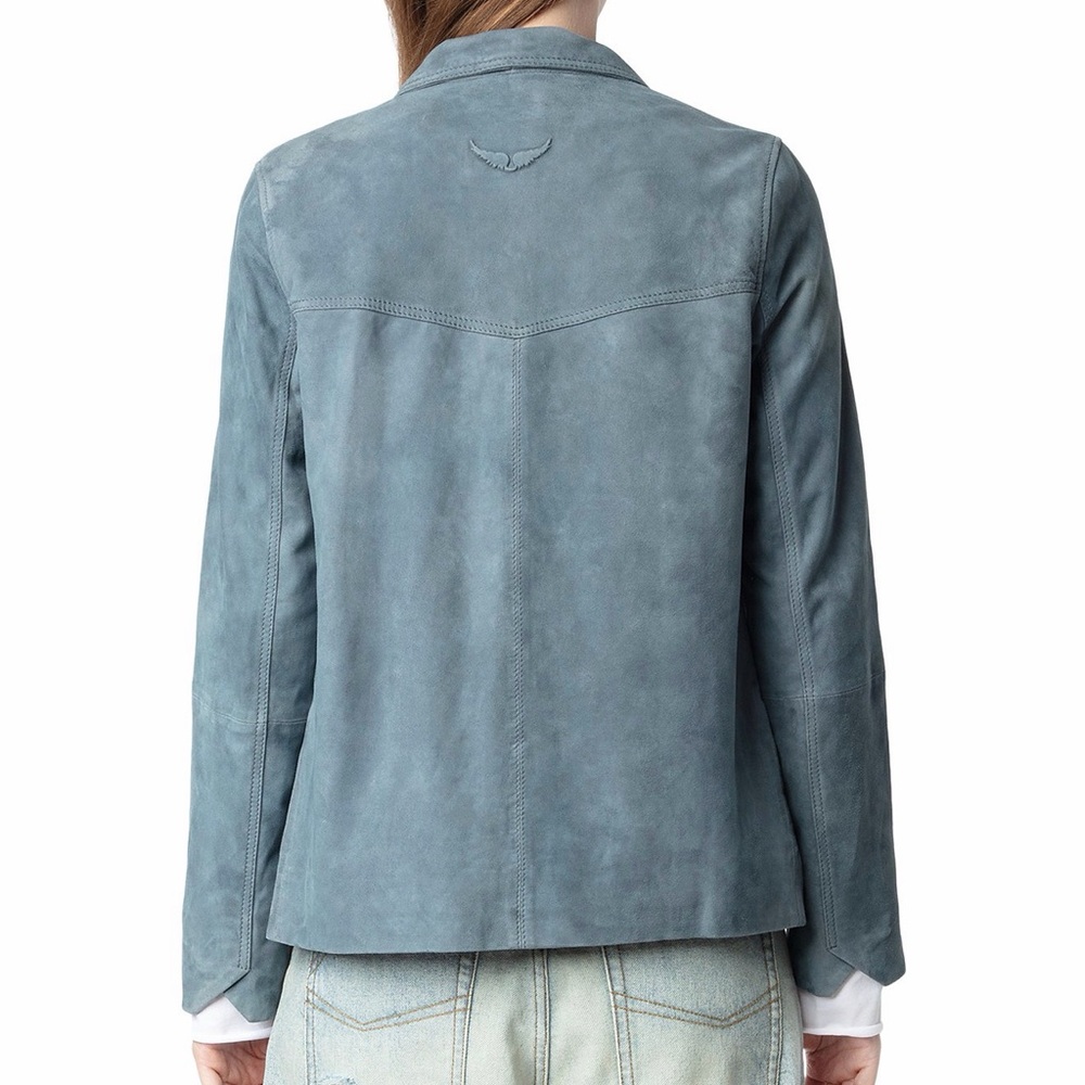 Zadig & Voltaire Laron 100% Suede Jacket NWT ~ Size XS ~ Retail $848 - Picture 5 of 13